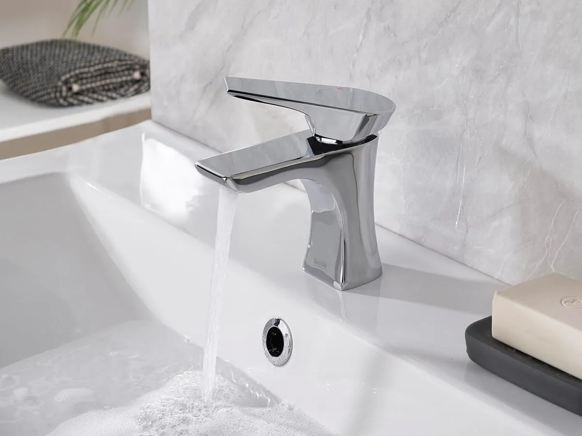 Hourglass Eco Start Bathroom Basin Mixer Chrome - Image 4