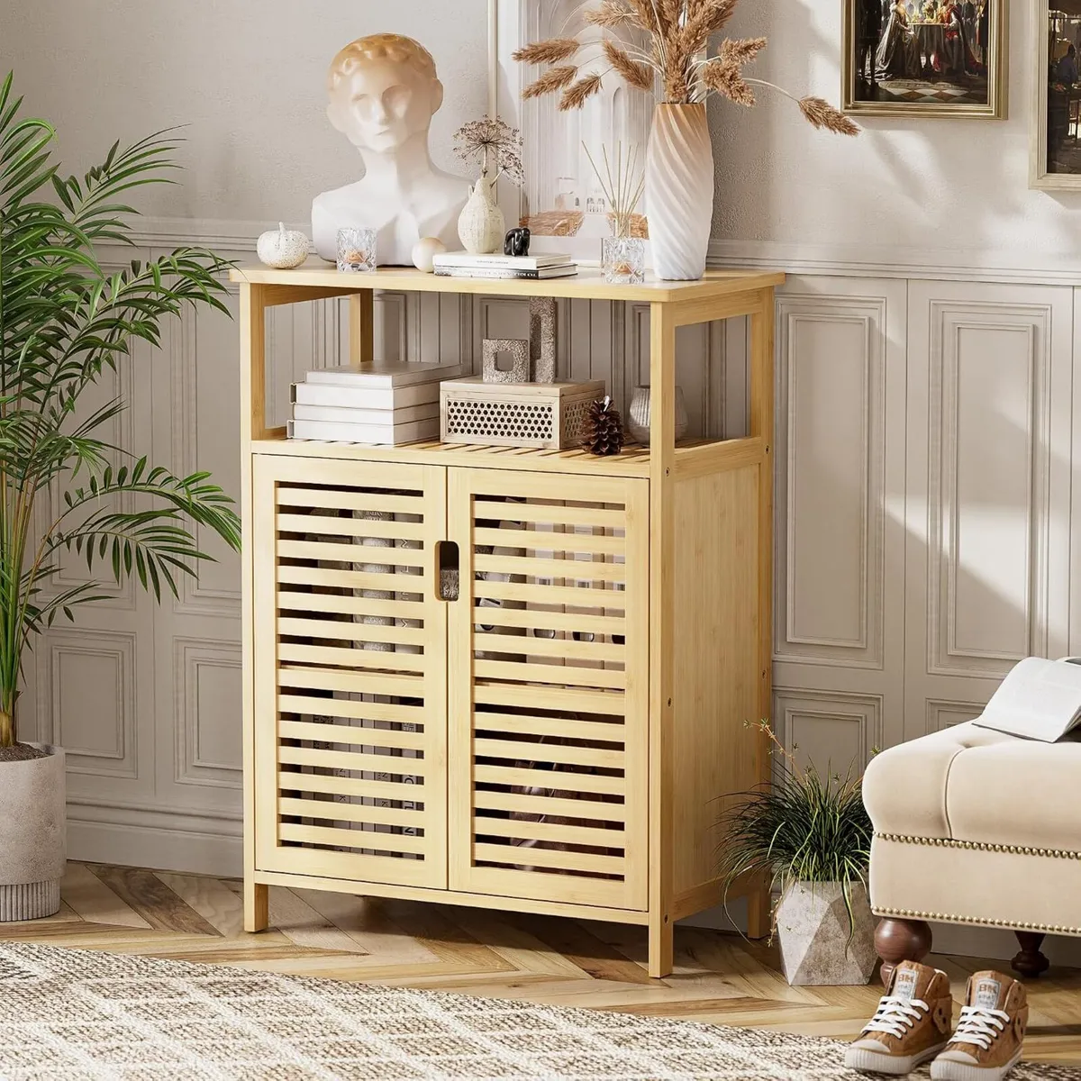 Bathroom Floor Storage Cabinet Freestanding - Image 2