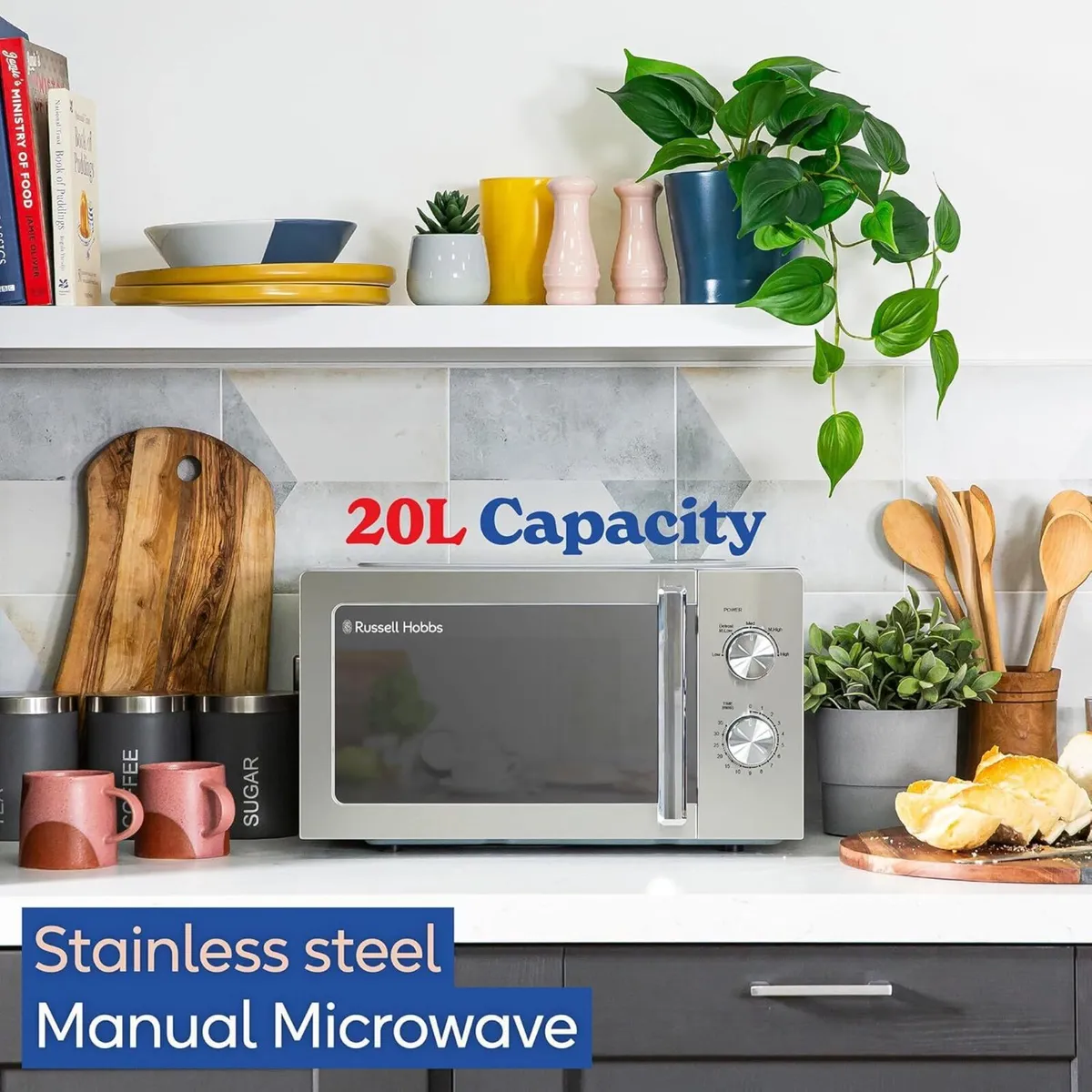 Stainless Steel Microwave 20 Litre 800W Solo - Image 2
