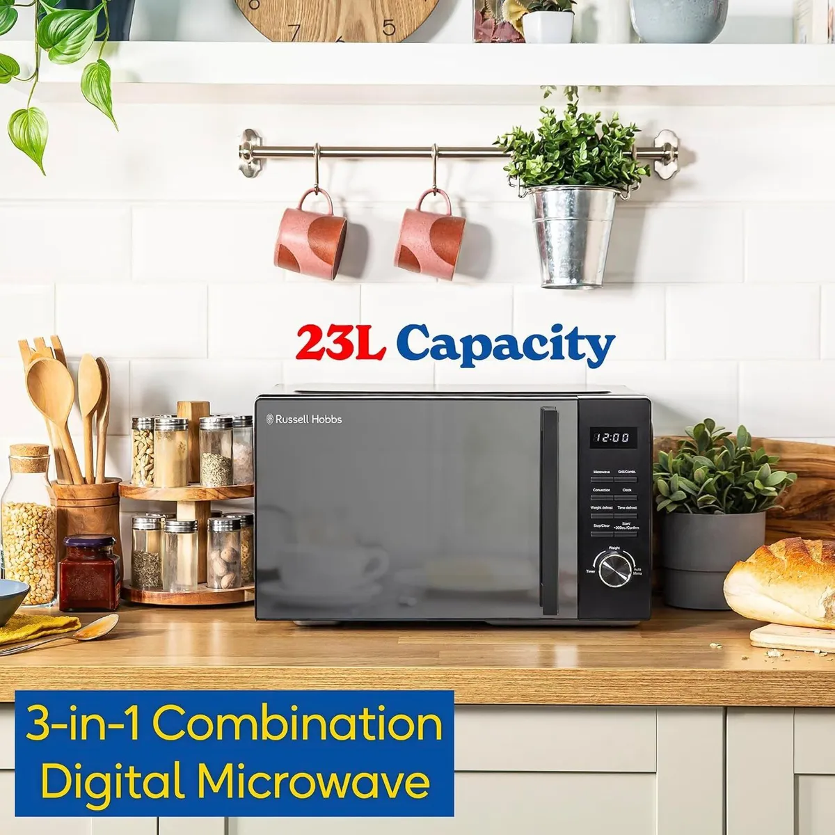 Microwave 23 Litre 900W 3-In-1 1000W Grill - Image 3