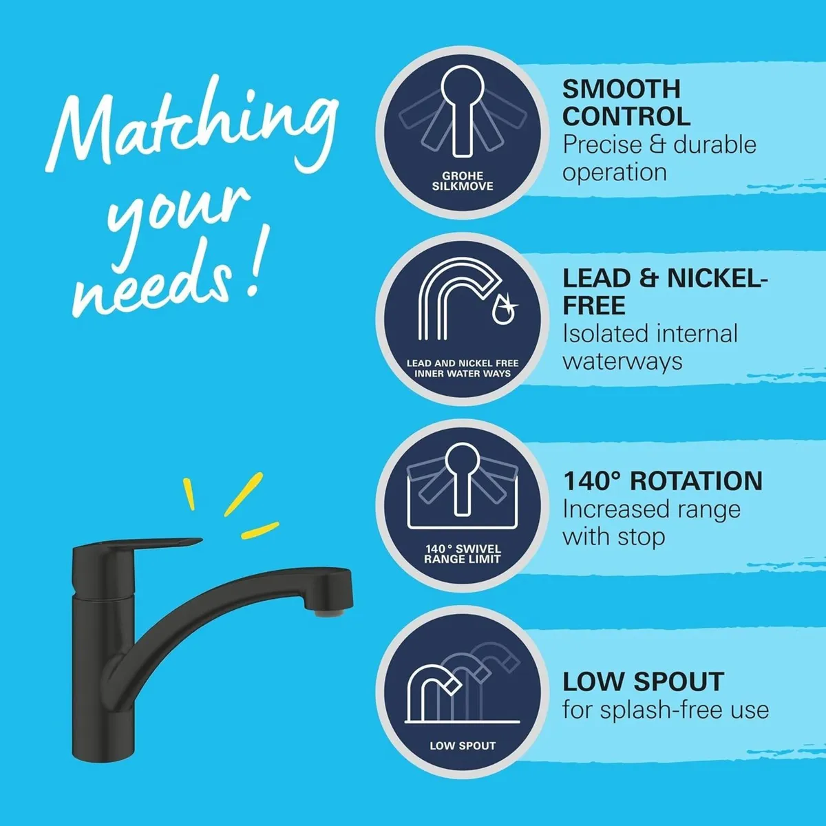 Start Quickfix Single Lever Kitchen Sink Mixer Tap - Image 3