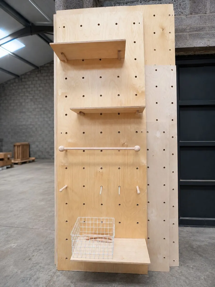 Complete Birch Ply Pegboard Shop Fit-Out 21 Panel - Image 3