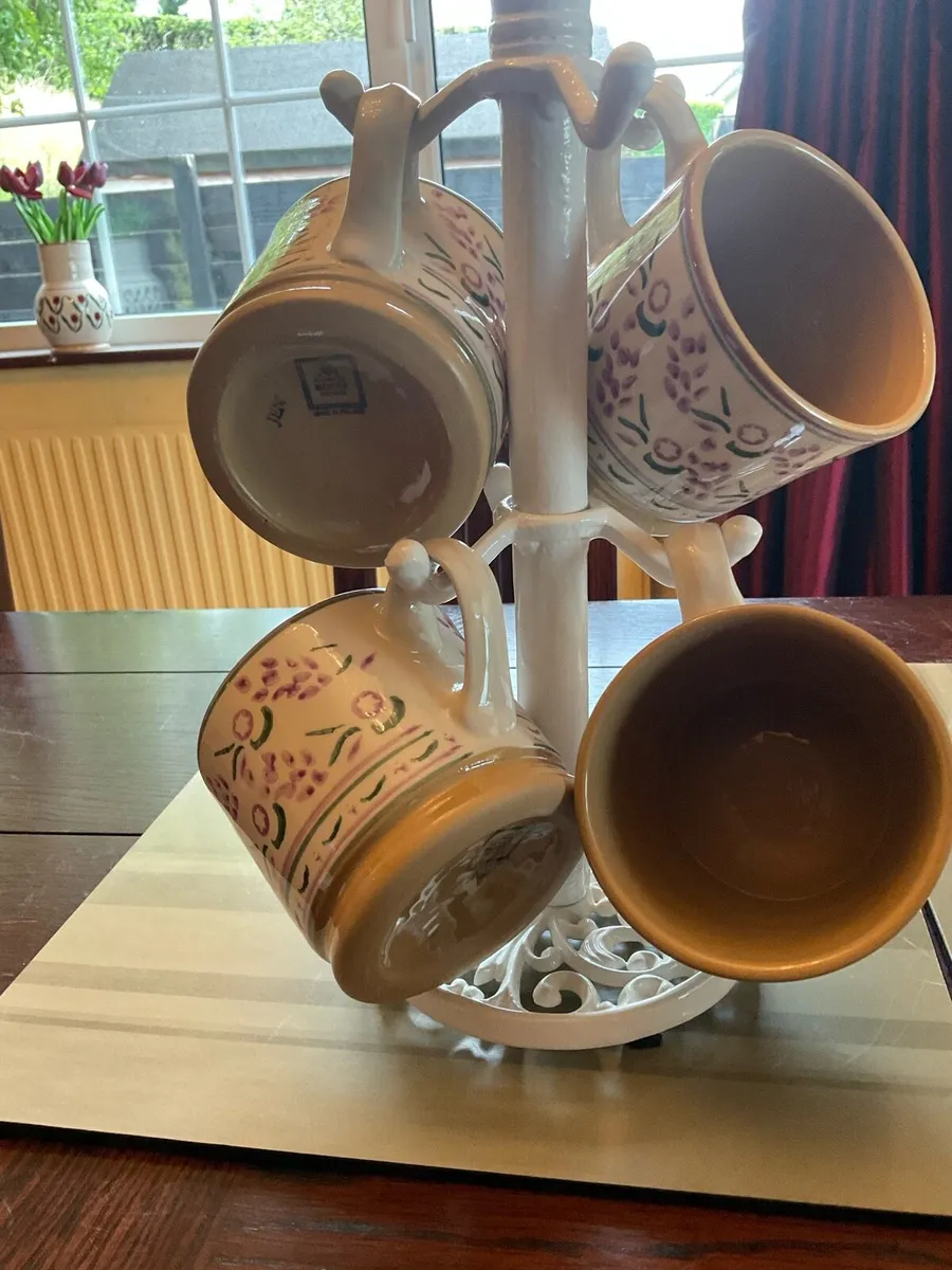 Nicholas Mosse 4 lavender mugs ,and mug tree - Image 2