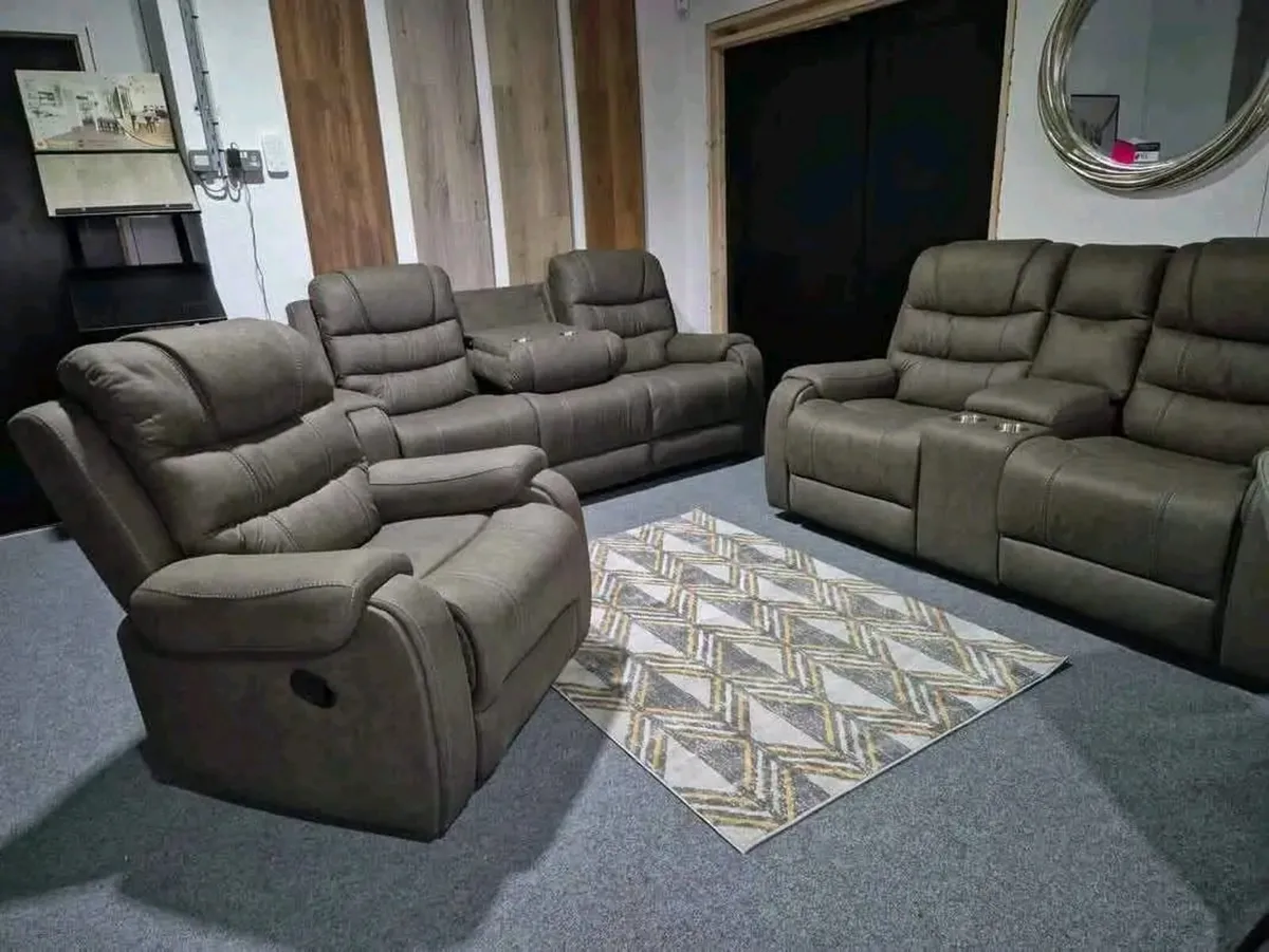 Maddison 3+2 or 3+1+1 Grey Fabric Sofa Set - Image 2