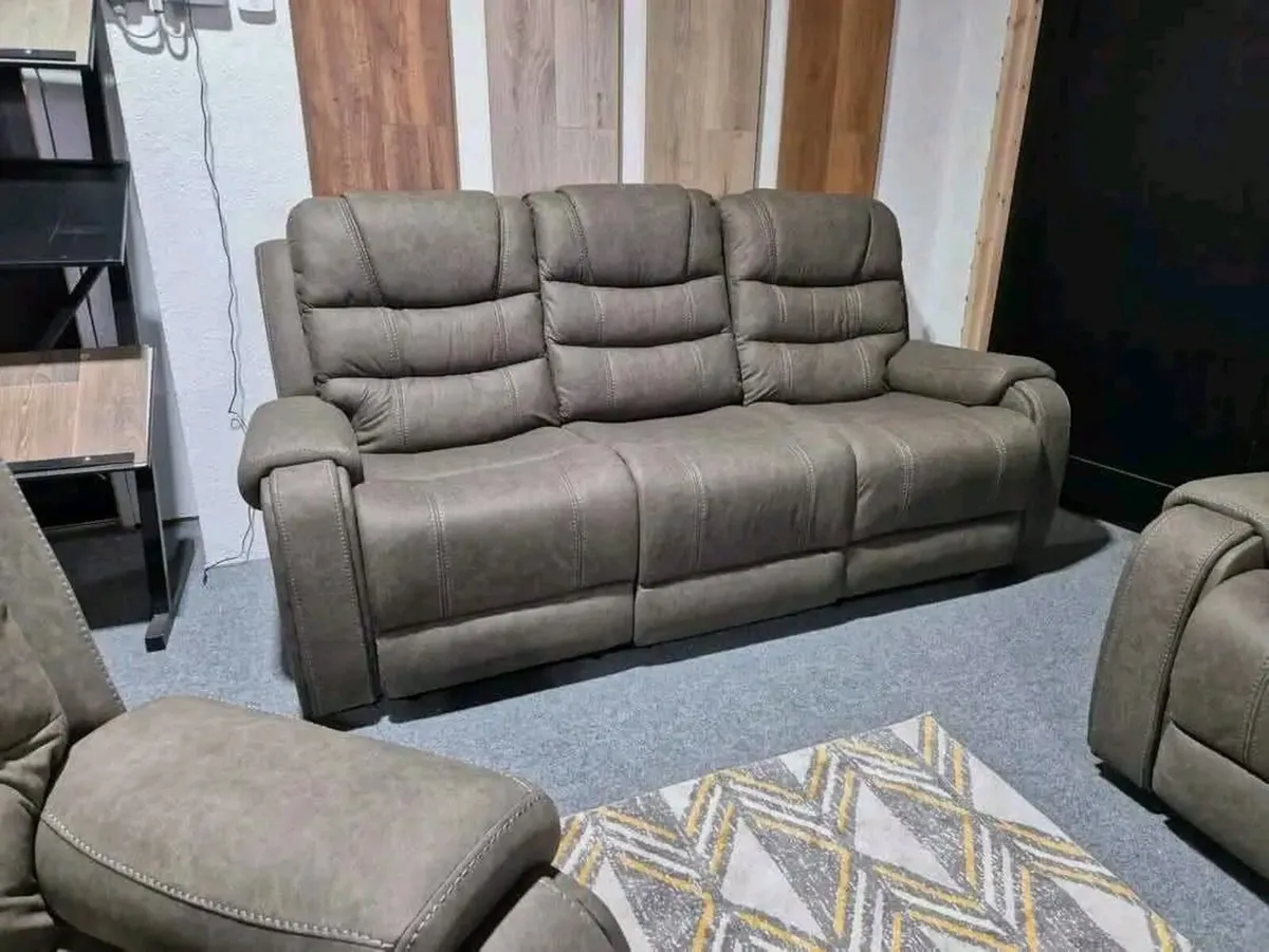 Maddison 3+2 or 3+1+1 Grey Fabric Sofa Set - Image 3