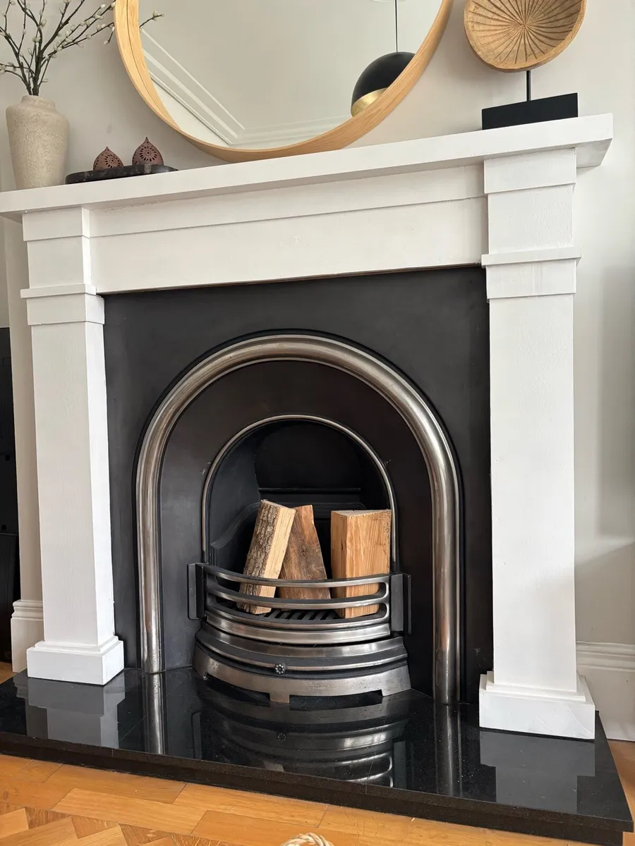 Celtic Arch Iron Fireplace Insert - Image 2