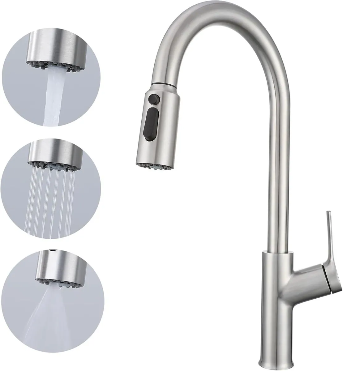 Kitchen Mixer Tap with Pull Out Spray Single - Image 1