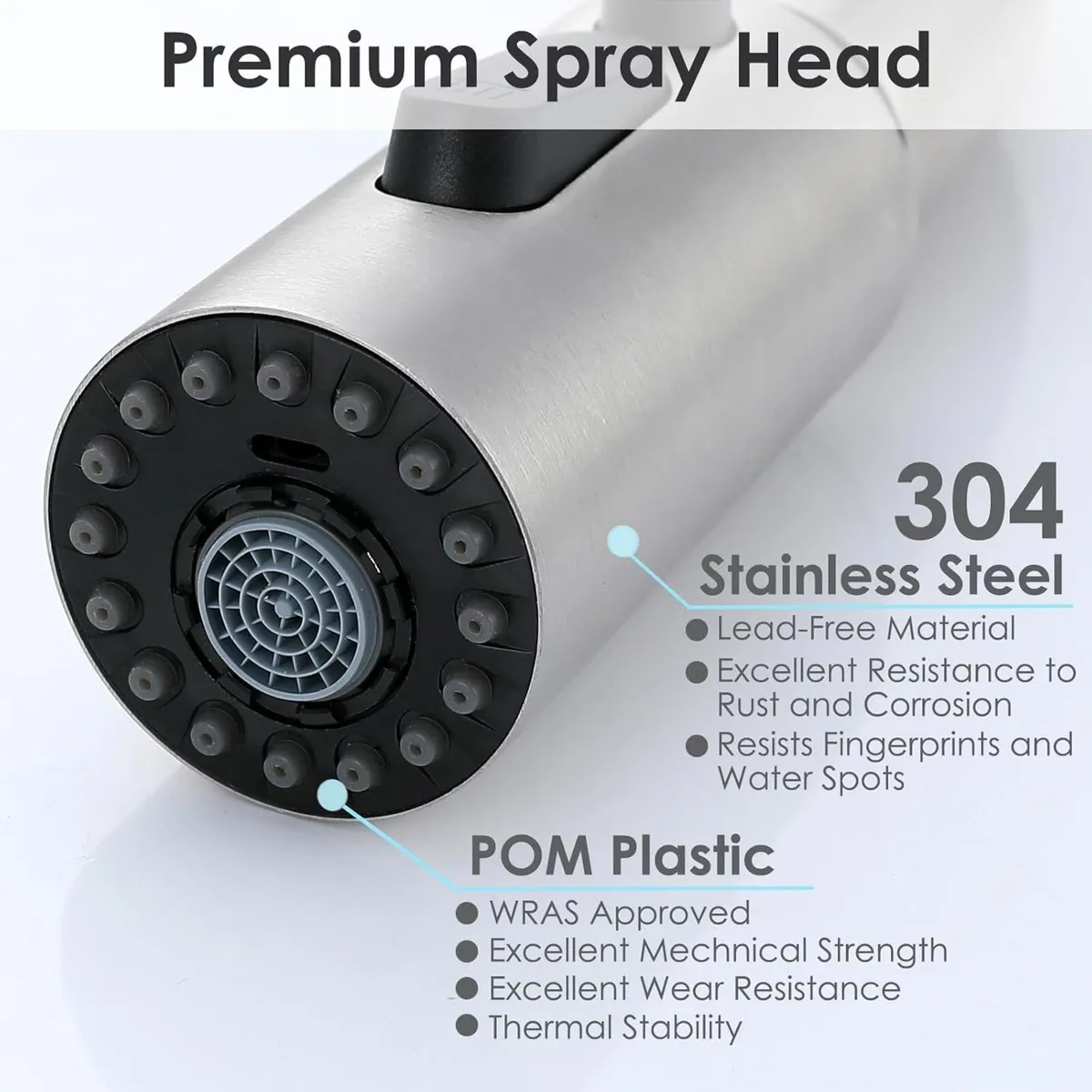Kitchen Mixer Tap with Pull Out Spray Single - Image 2