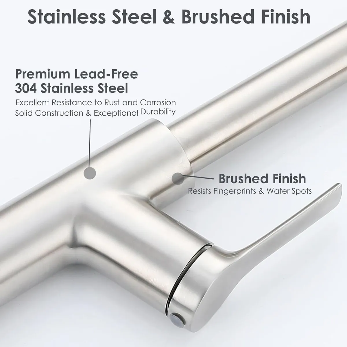 Kitchen Mixer Tap with Pull Out Spray Single - Image 3