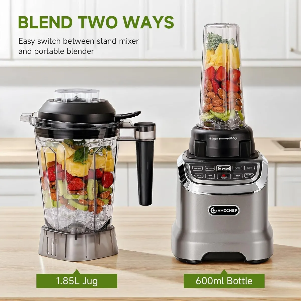 Blender Smoothie Maker with Two Ways 1800W - Image 2
