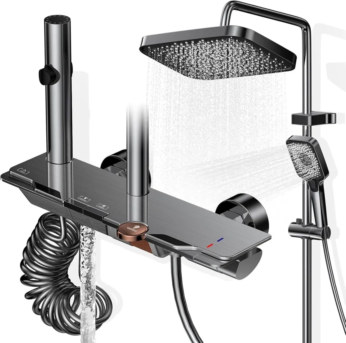 Mixer Shower Set with 12.4" Rainfall Head Piano - Image 1