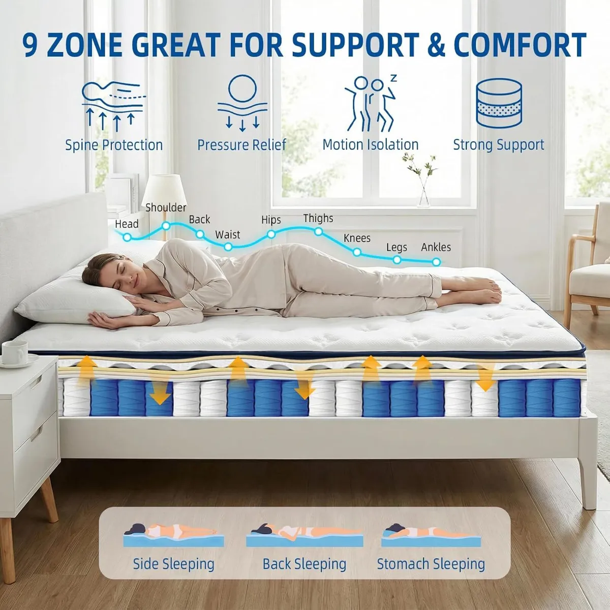 Double Mattresses 4ft6 10 Inch Memory Foam - Image 4
