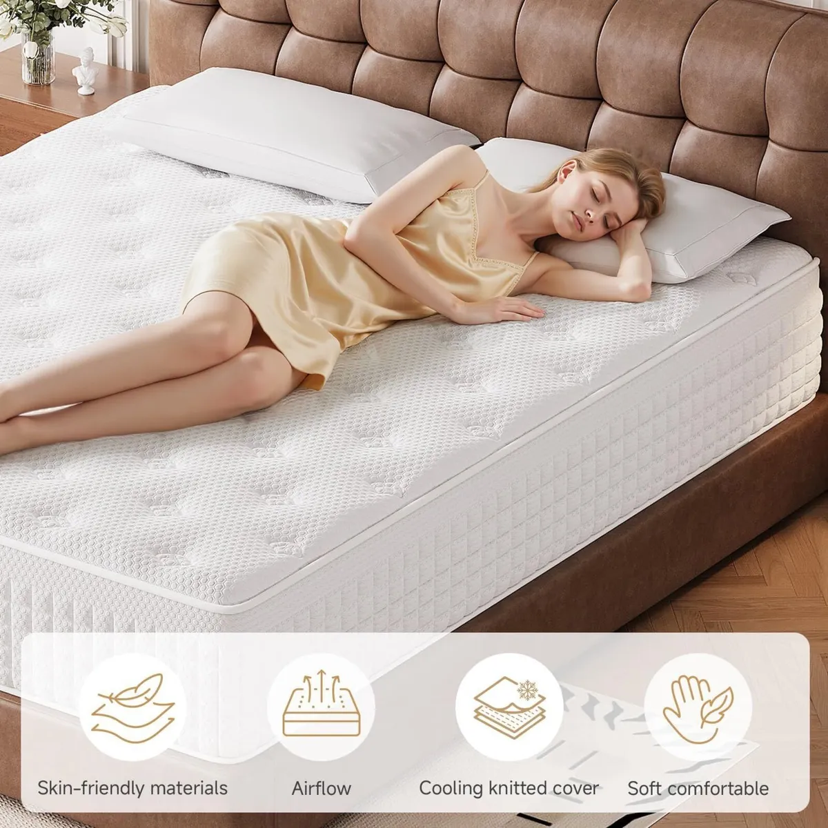 Mattress 6 Orthopaedic Medium-Firm Bed 11.02 Inch - Image 3