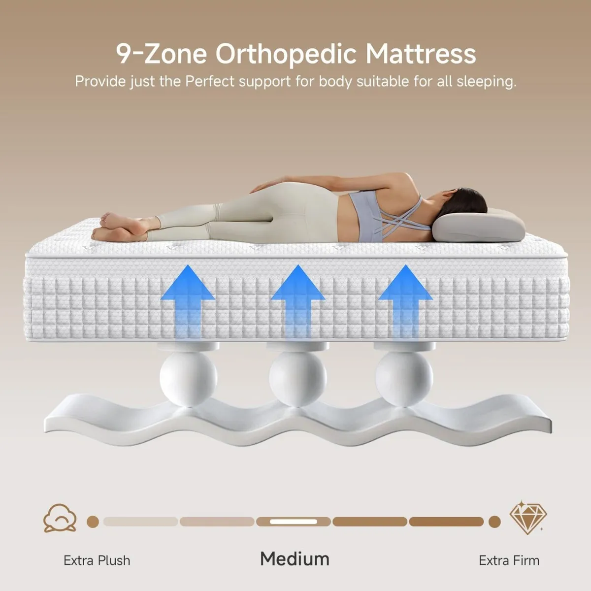 Mattress 6 Orthopaedic Medium-Firm Bed 11.02 Inch - Image 4