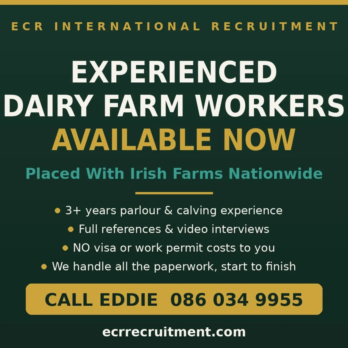 Looking for Dairy Farm Work