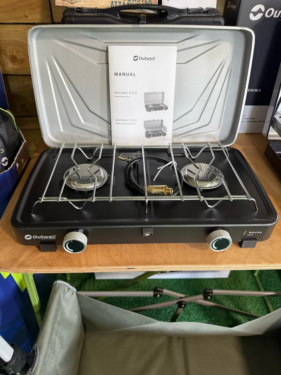 Outwell Mauna Duo stove with Hose and Regulator - Image 1