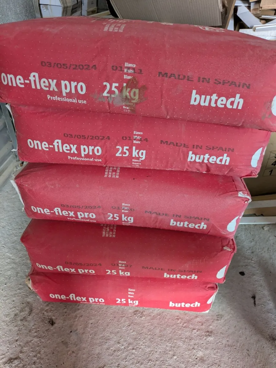 5 x Butech One-Flex Pro Tile Adhesive 25kg - Image 1