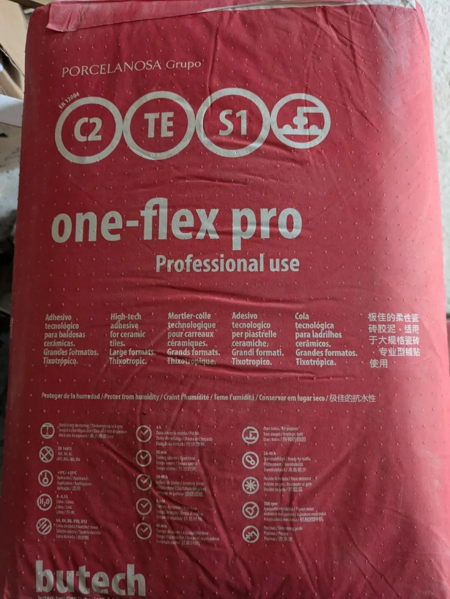 5 x Butech One-Flex Pro Tile Adhesive 25kg - Image 2