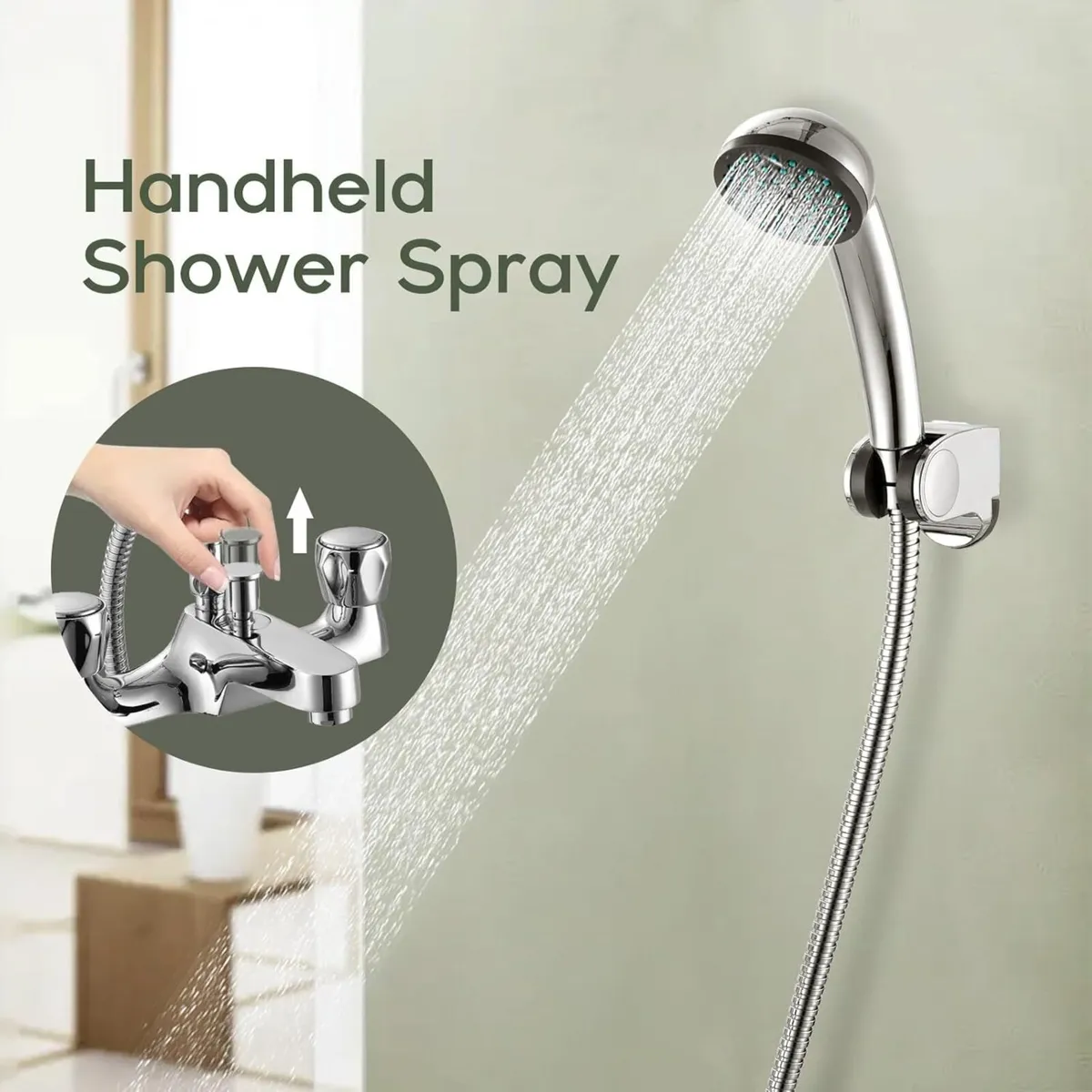 Bath Taps with Shower Attachment Monobloc Mixer - Image 3