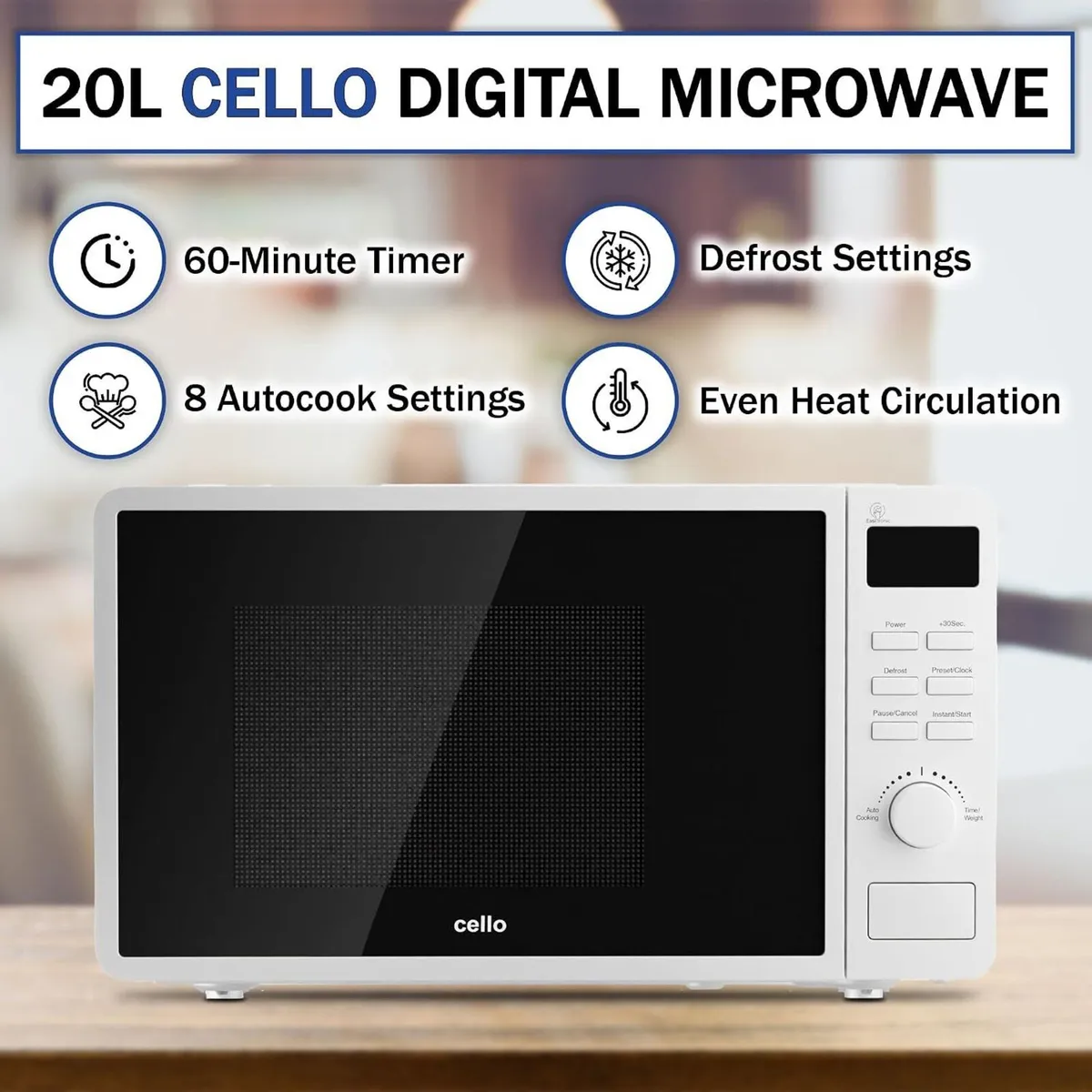 800W Freestanding Microwave 20 Litre Capacity - Image 4