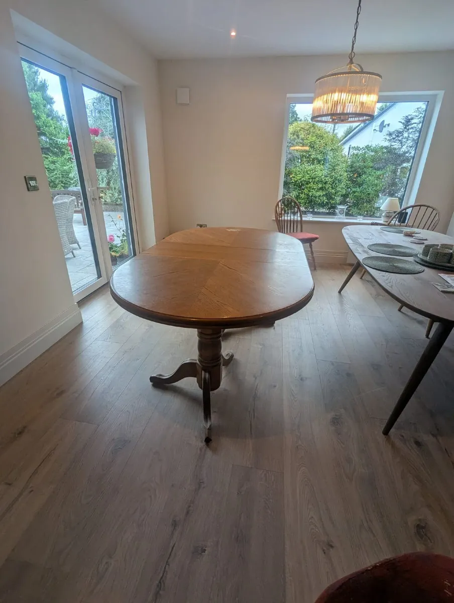 Solid Oak Kitchen Table - Image 4