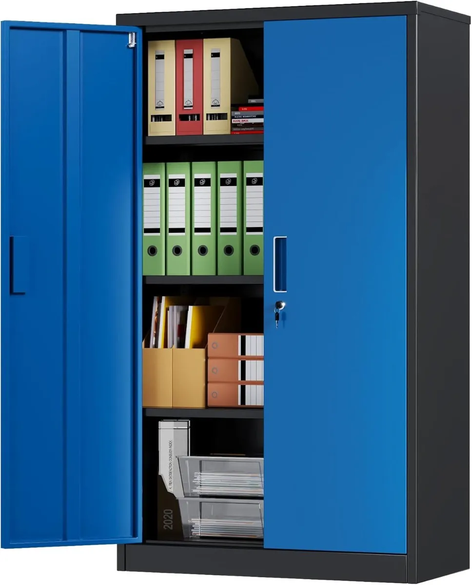 Metal Storage Cabinet with 2 Door and 3 - Image 1