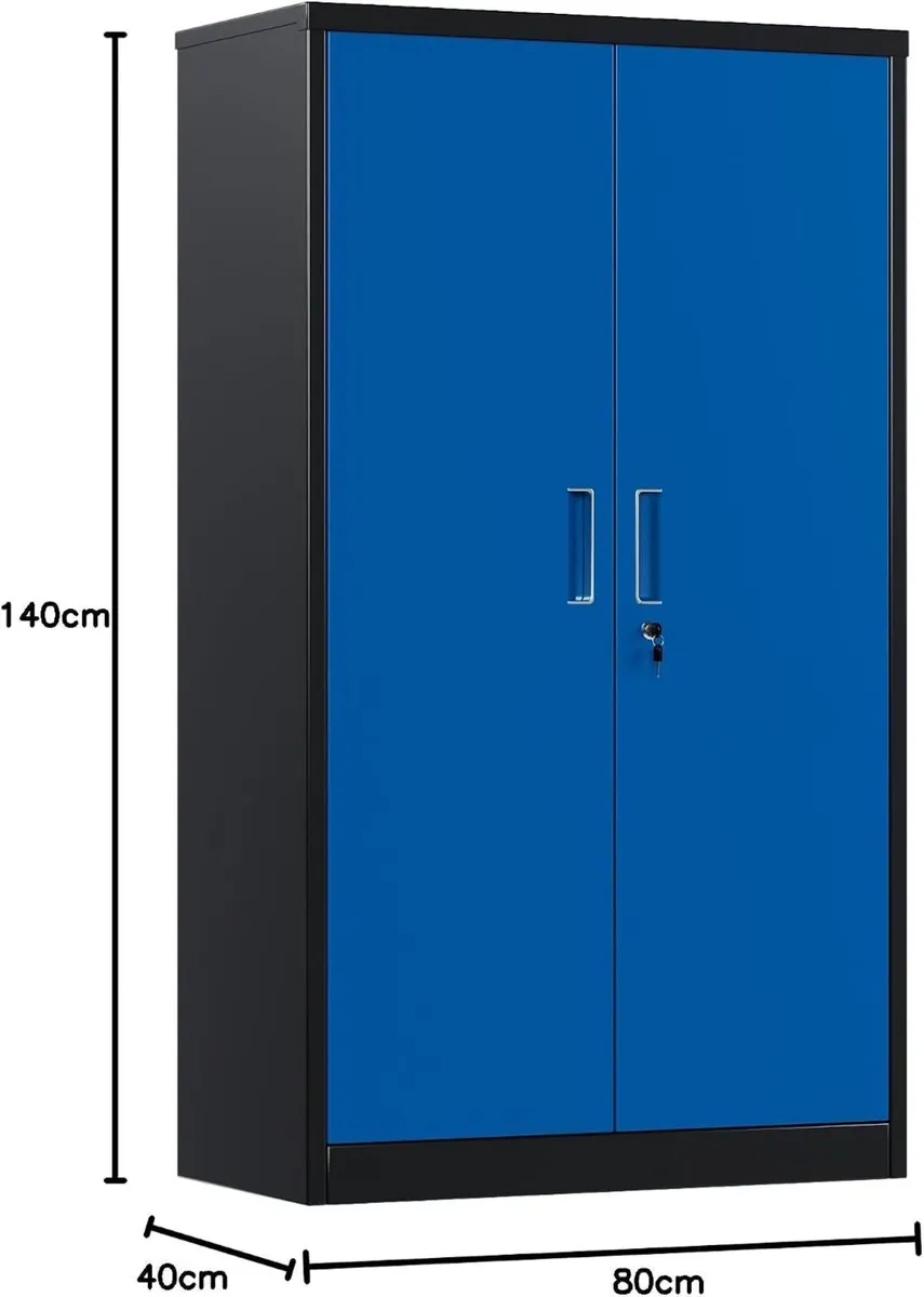 Metal Storage Cabinet with 2 Door and 3 - Image 2