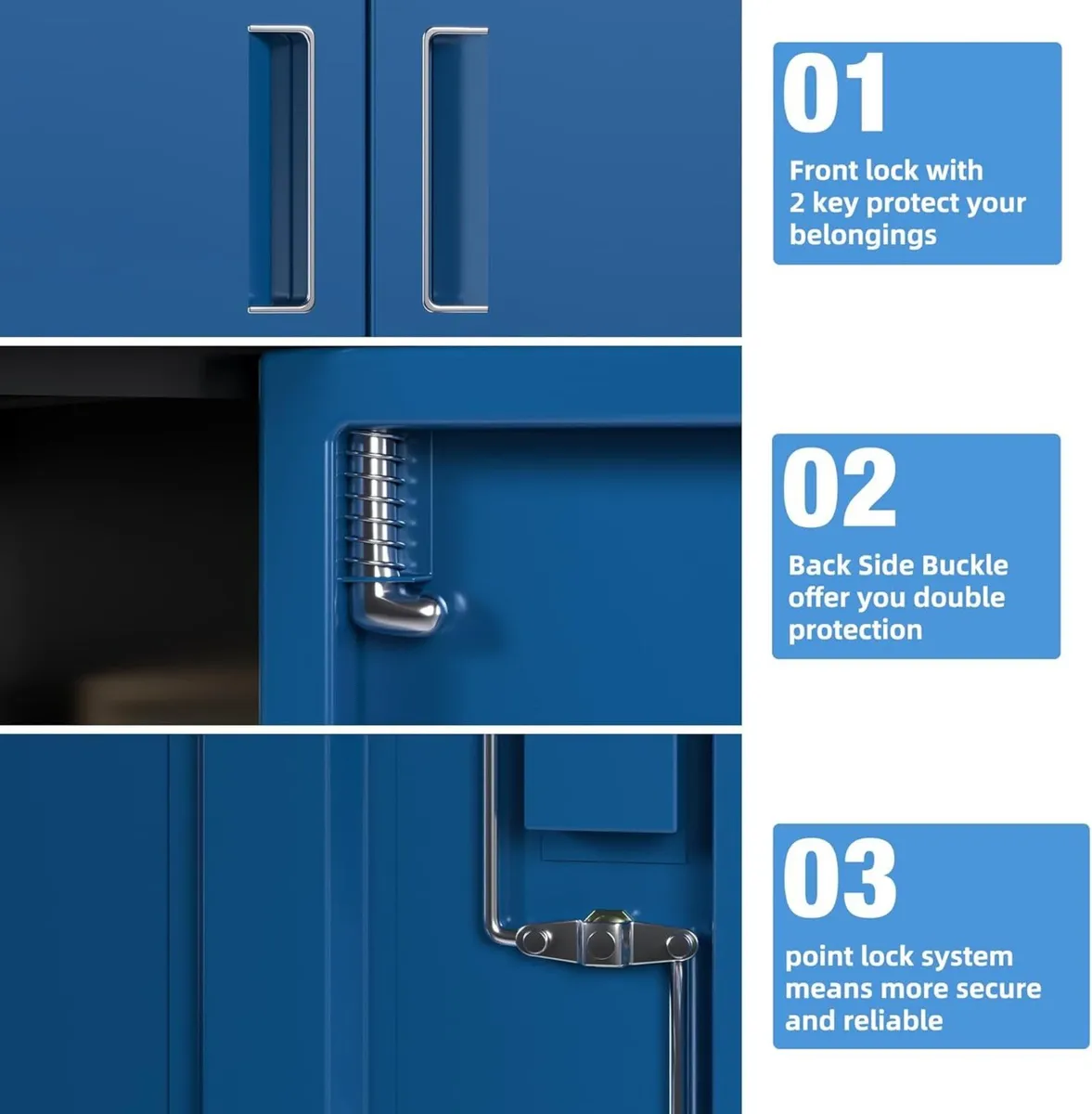Metal Storage Cabinet with 2 Door and 3 - Image 4