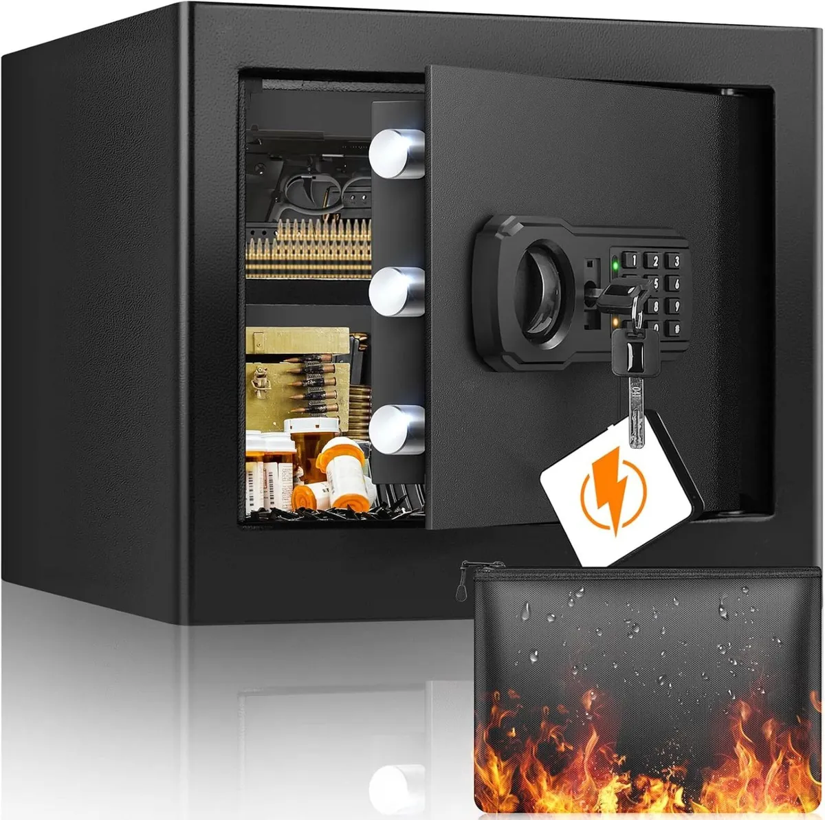 31L Anti-Theft Home Safe Box with Money Bag - Image 1