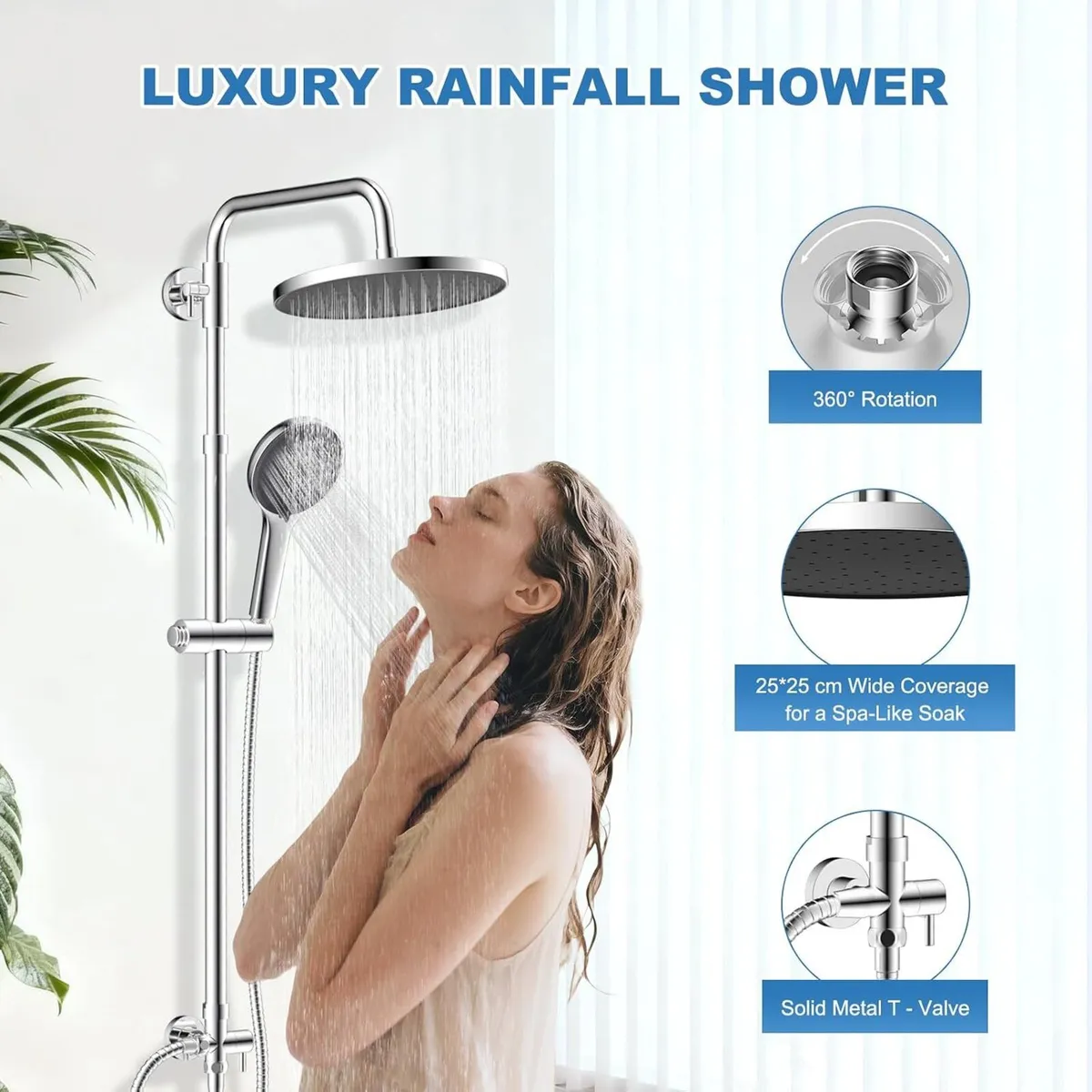 Adjustable Shower Riser Rail Kit with 10" - Image 4