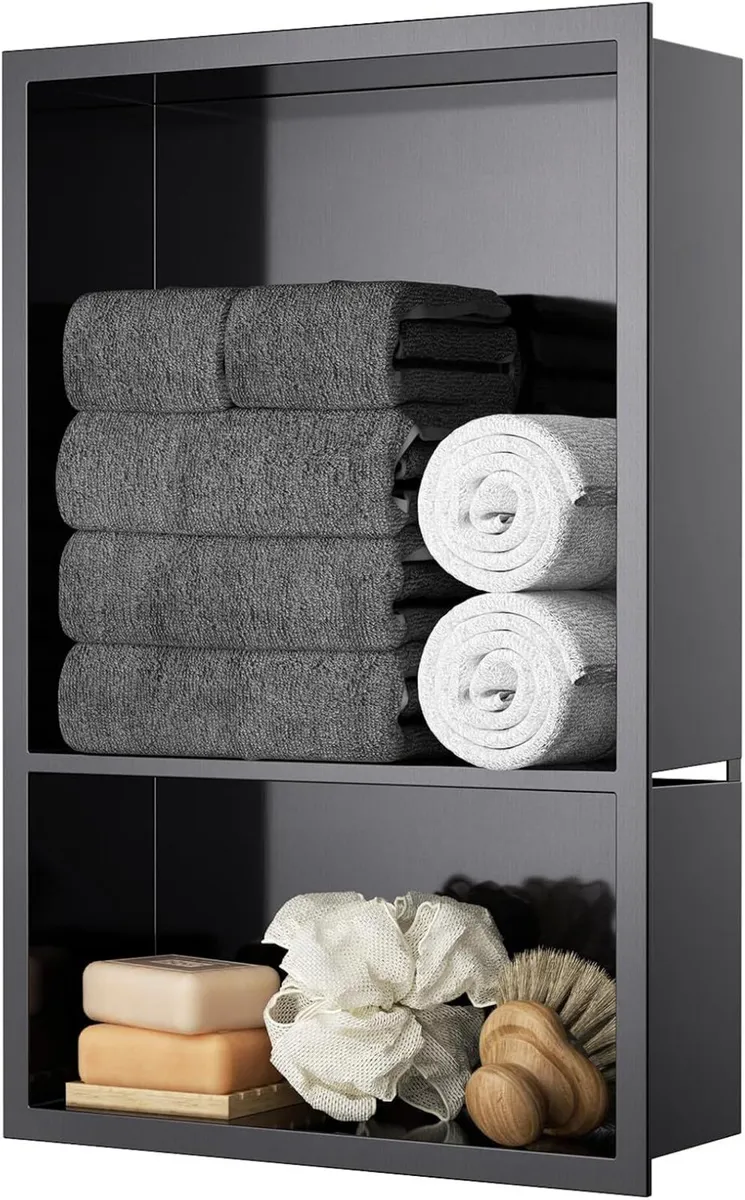 Shower Niche Stainless Steel Wall Insert Recessed - Image 1