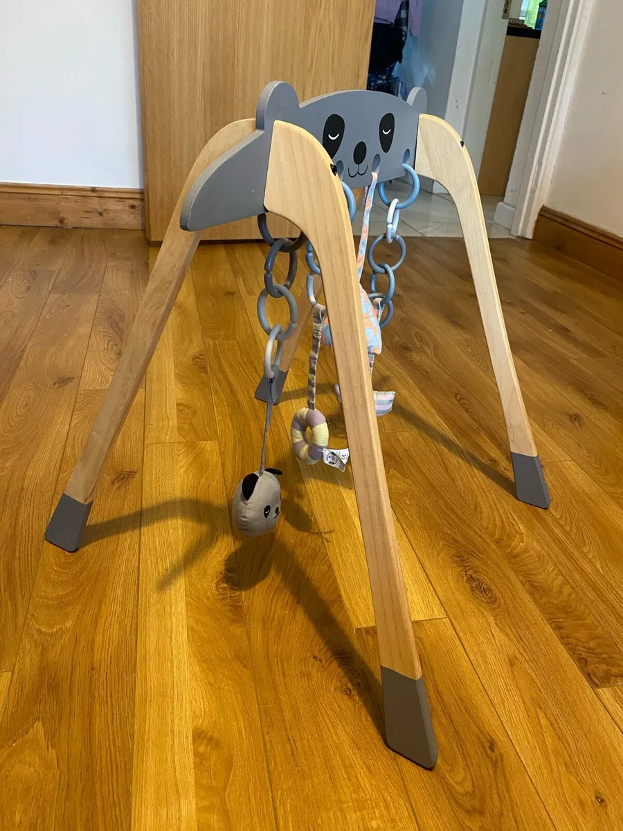 Wooden Baby Gym with Hanging Toys - Image 2