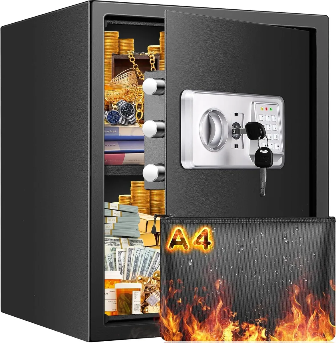 22L Digital Home Safe Box with Code Money - Image 1