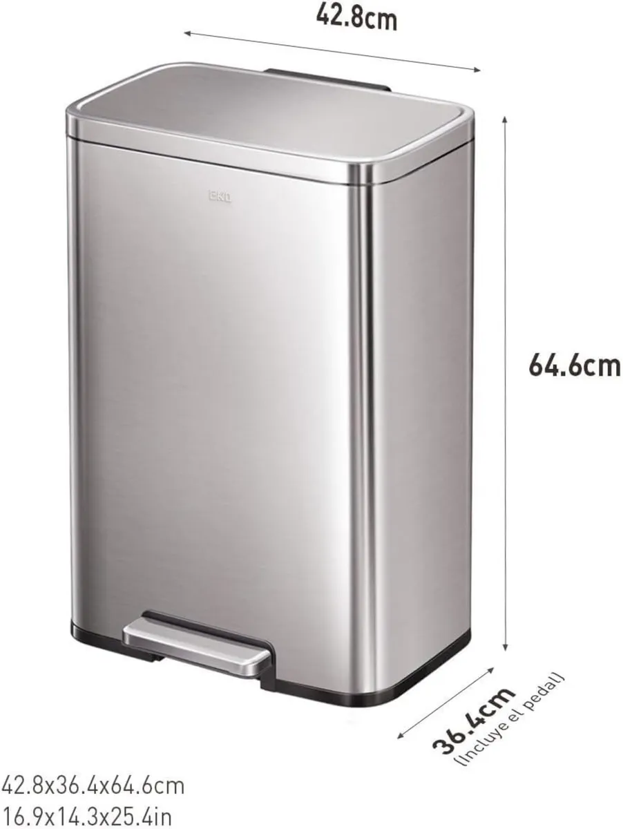 Madison Kitchen Trash Can 2 Compartments 45L - Image 2