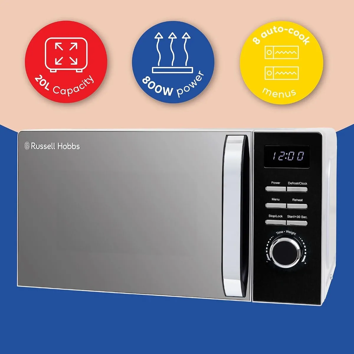 Digital Microwave 20 Litre 800W Solo with 5 - Image 3