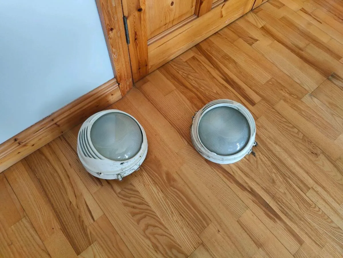 2 Outdoor Bulkhead Lights - Working