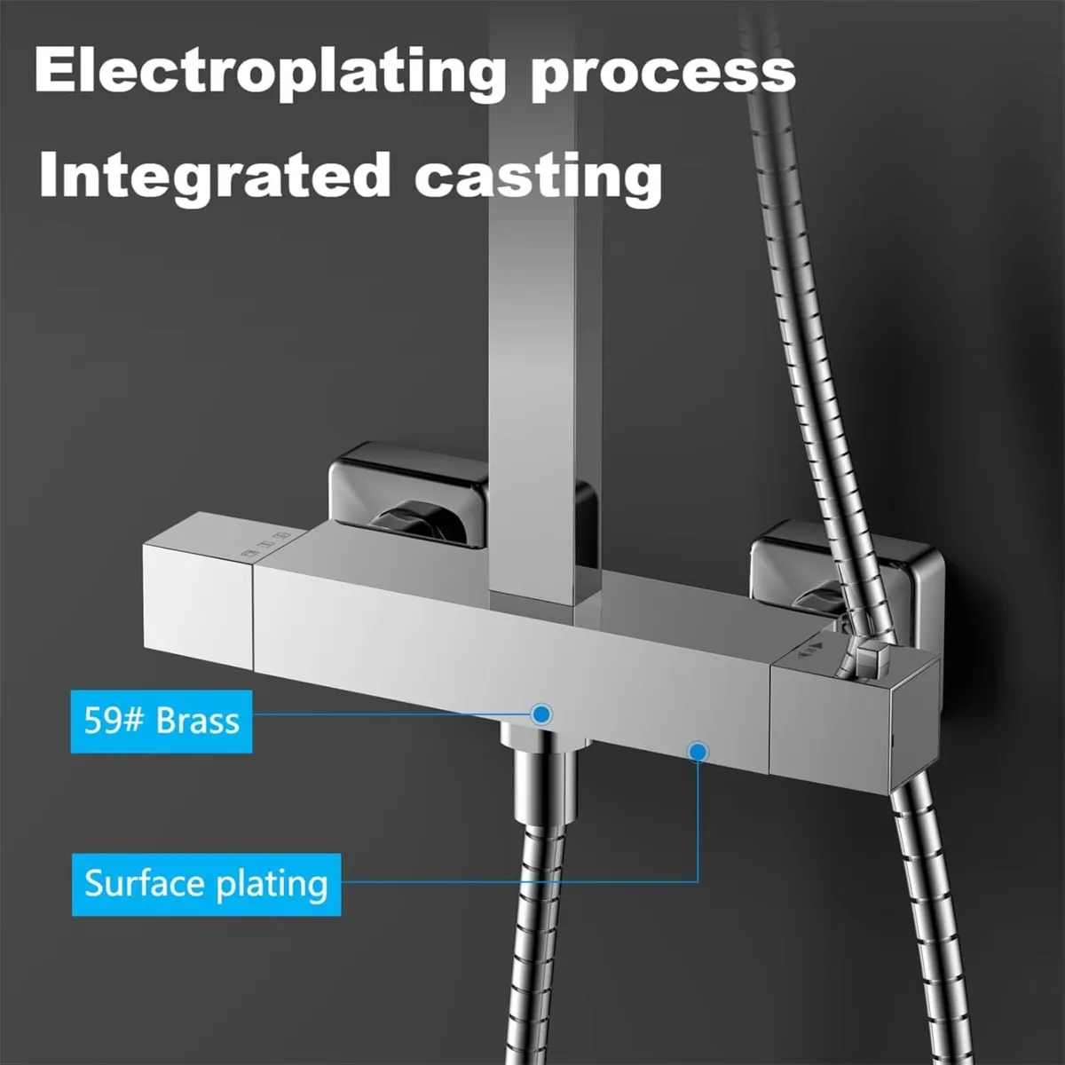 Mixer Set Thermostatic with Rainfall Head - Image 4