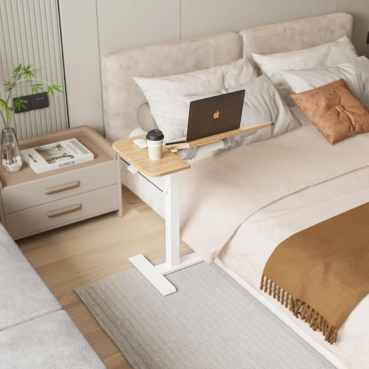 Overbed Table with Height Adjustable 67-101CM - Image 2