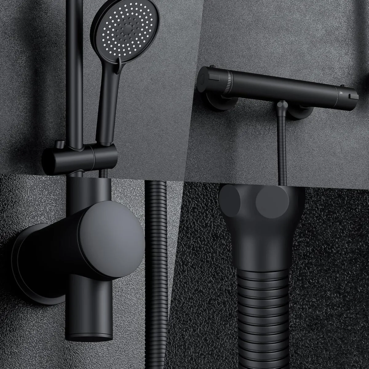 Shower Mixer with 70CM Adjustable Riser Rail Kit - Image 4