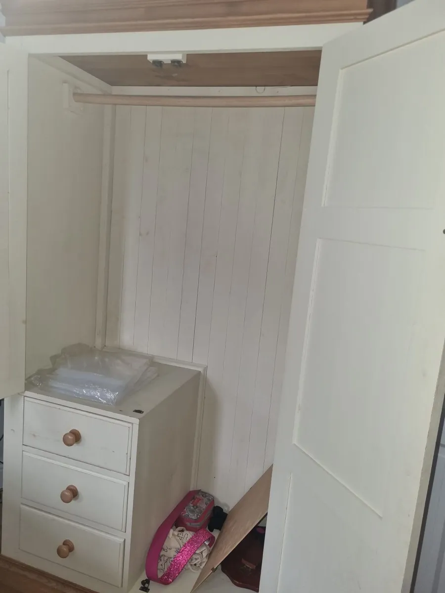 Solid Pine Painted Wardrobe - Image 3