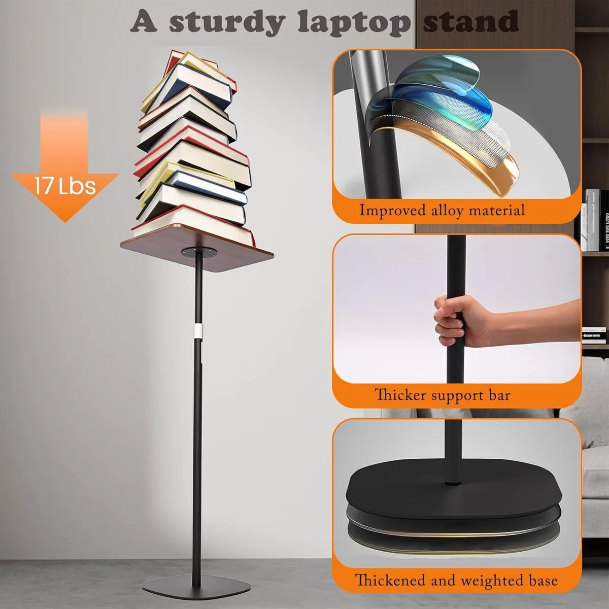 Lectern Podium Stand Adjustable 45119CM Portable - Image 2