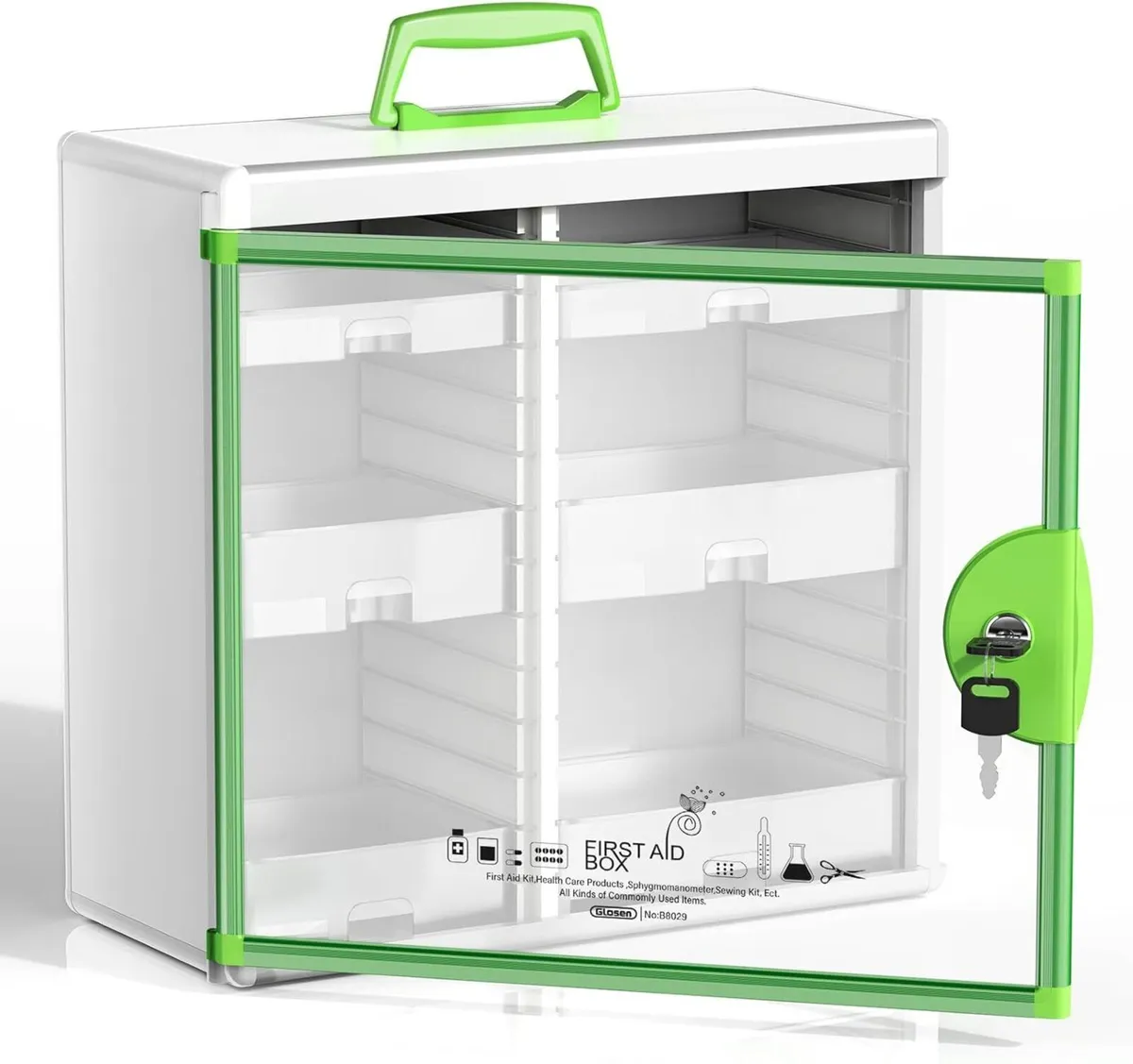 Lockable Medicine Cabinet Organiser Bathroom - Image 1