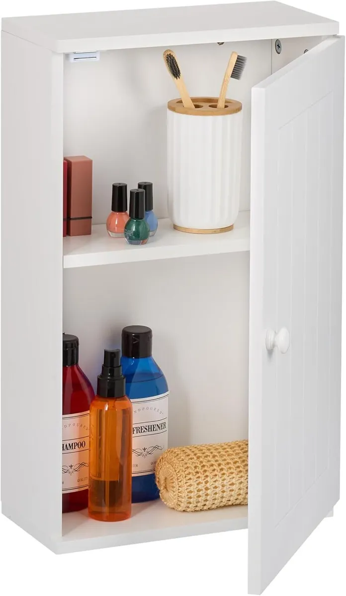 Bathroom Wall Cabinet with Door 2 Adjustable - Image 1