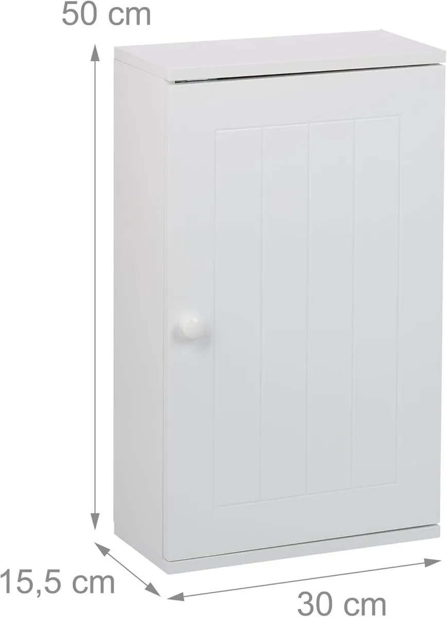 Bathroom Wall Cabinet with Door 2 Adjustable - Image 4