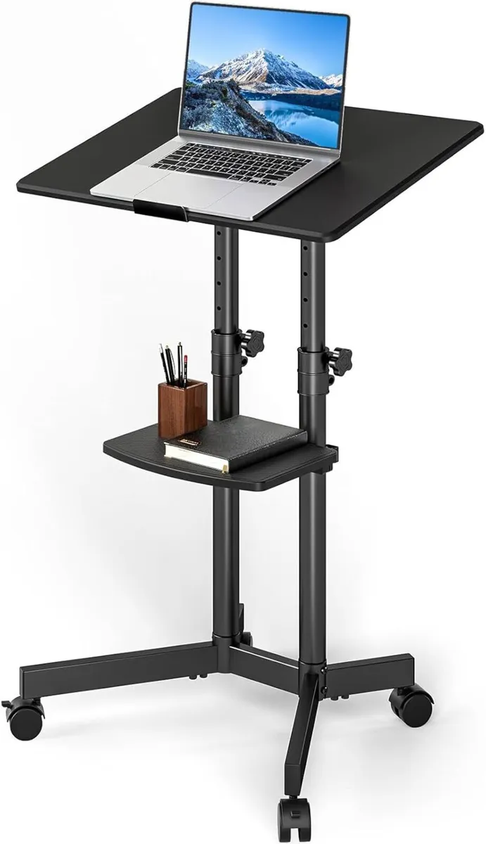 Mobile Standing Desk for Laptop Lectern 60x40CM - Image 1