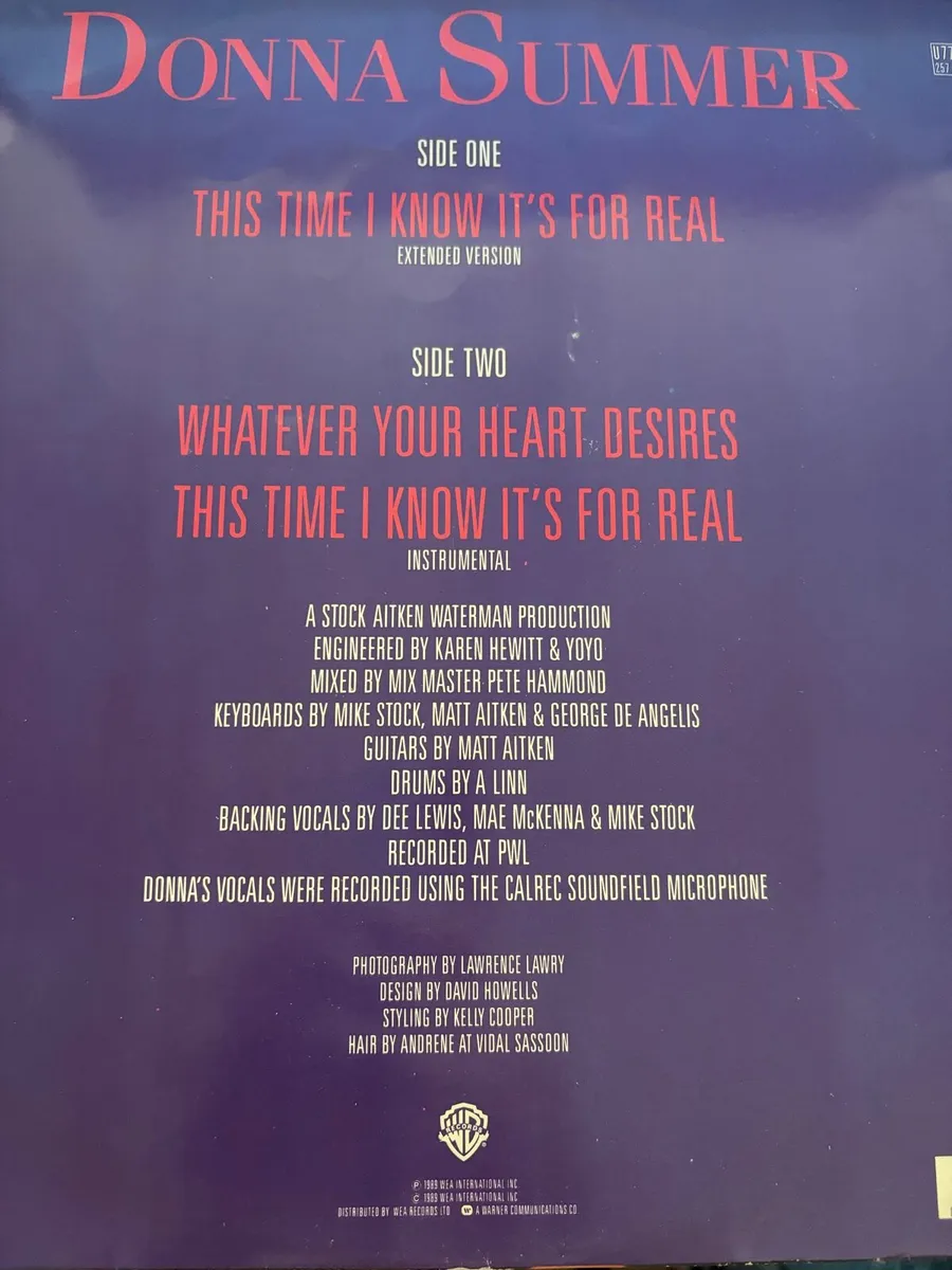 Produced by Stock Aitken Waterman Donna Summee - Image 2