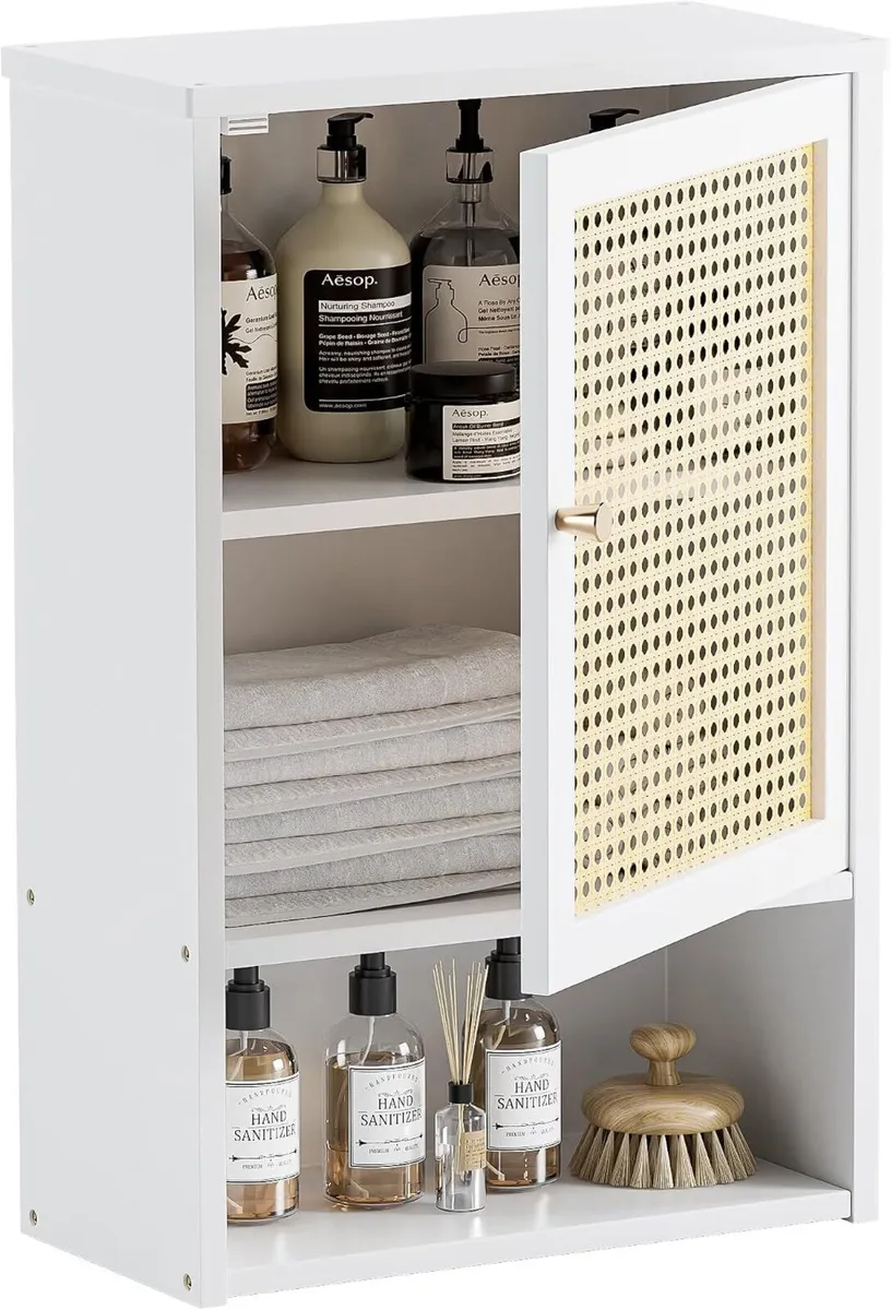Bamboo Medicine Cabinet Wall Mounted Bathroom - Image 1