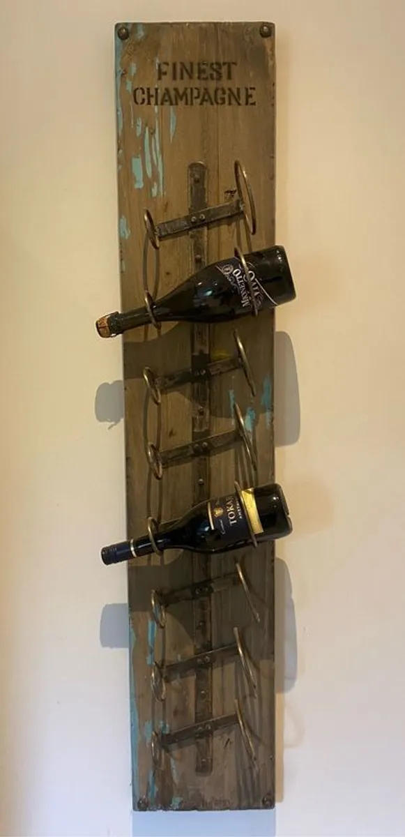Wall mounted industrial wine rack - Image 2