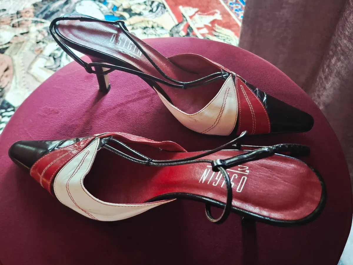 Ladies Designer Italian Leather Slingback... - Image 4
