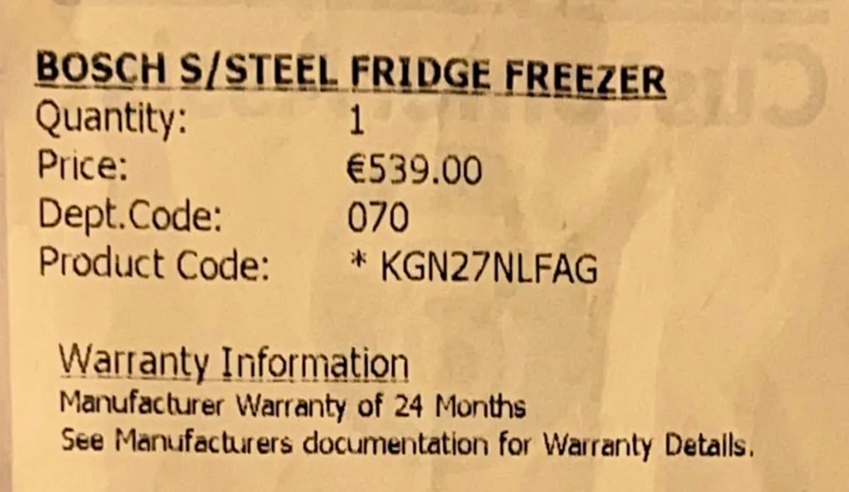 Bosch Series 2 Fridge Freezer 50/50 Stainless Steel Perfect Condition - Image 2